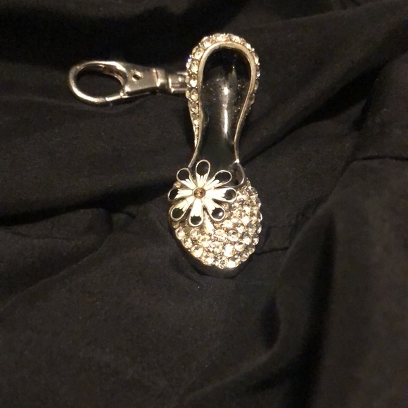 Glamorous, keychain, high-heeled shoe with glitter - Picture 4 of 7